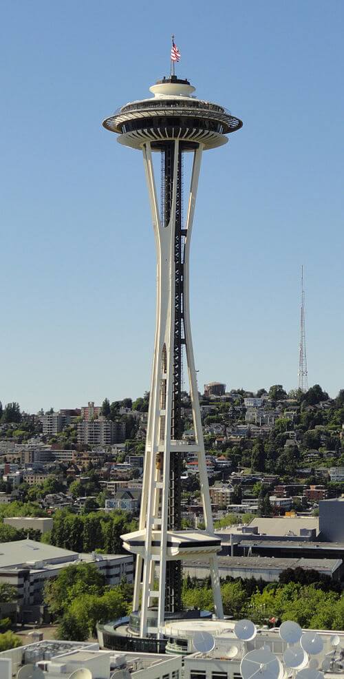 Seattle City Center and Space Needle outside view wifi networks