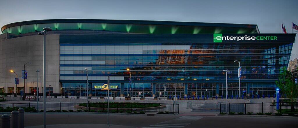 Enterprise Center outside street view for venue