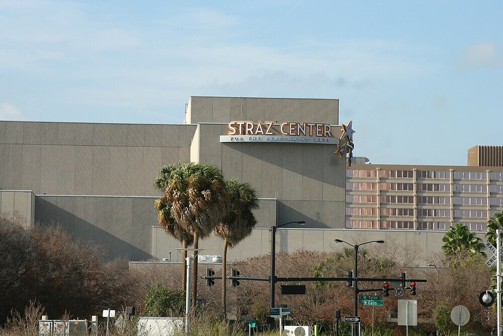 straz center for the performing arts sign building for venu wifi services